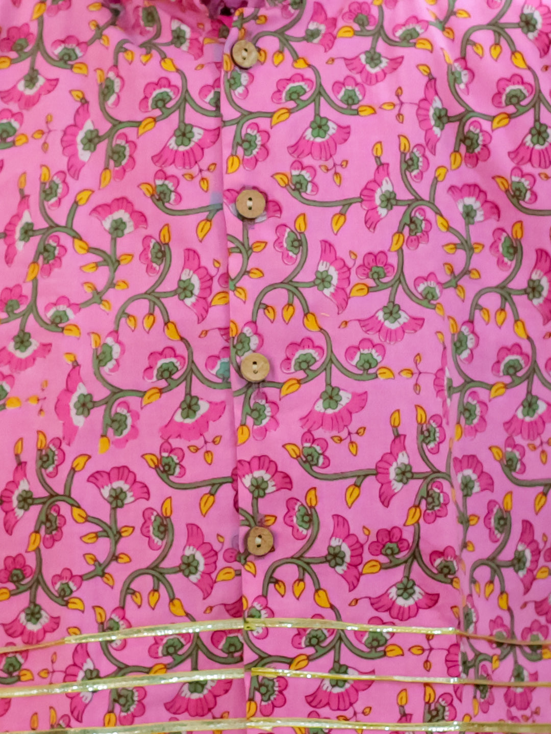 BownBee Pure Cotton Printed jacket with Dhoti Kurta for Boys- Pink