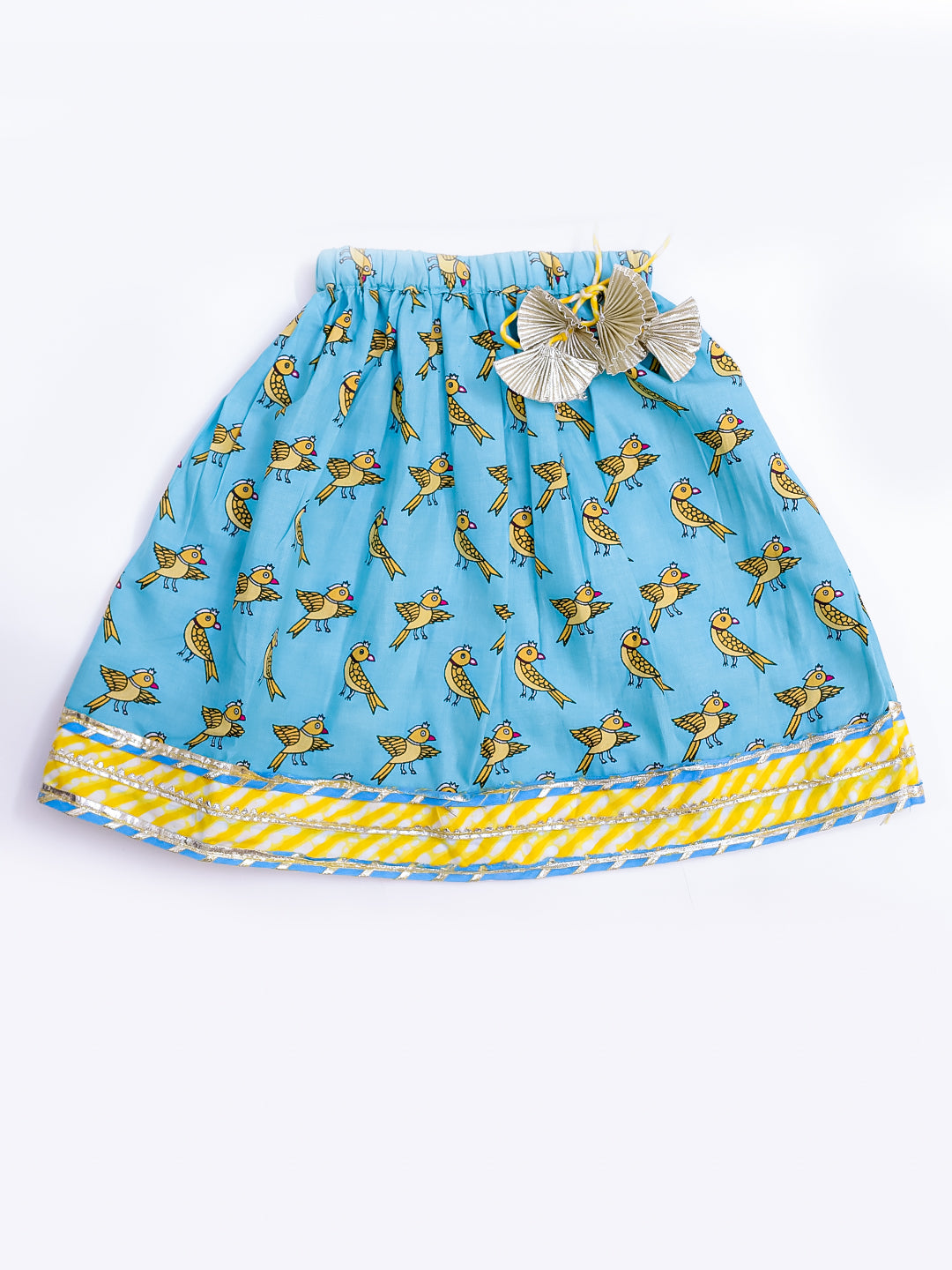 BownBee Infants Sweet Talker Lehanga Choli Set For Girls- Yellow /Blue