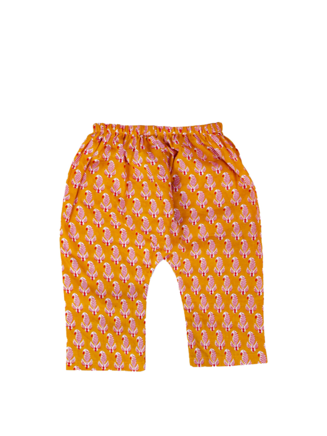 BownBee Baby Boy Pure Cotton Kurta Pajama with Booties Set - Yellow