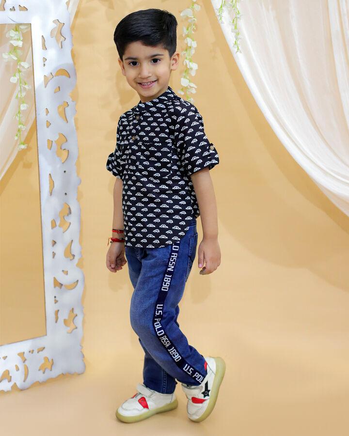 BownBee Pure Cotton Half Sleeve Printed Shirt for Boys