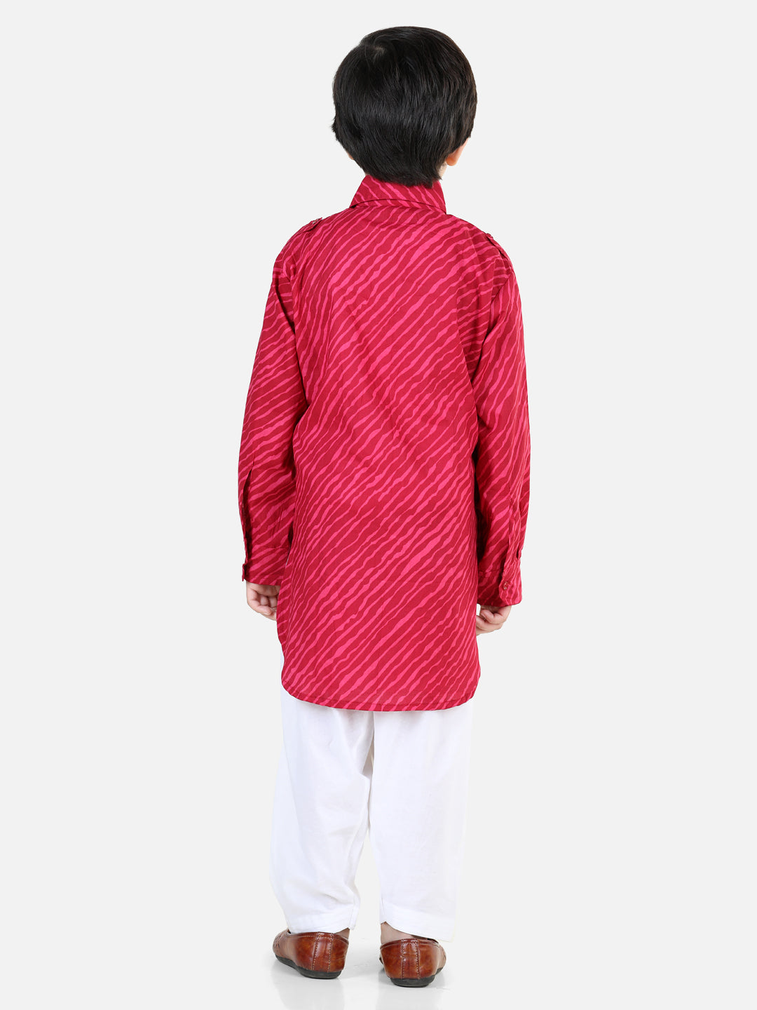 BownBee Sibling Set Cotton Kurti Pant and Kurta Pajama - Pink